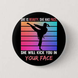 Beauty Karate Girl Kick You Taekwondo Jiu Jitsu Knapp