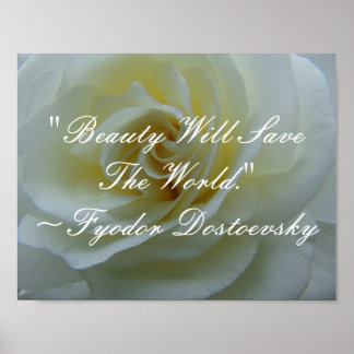 Beauty kommer att Spara World Quote Poster