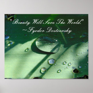 Beauty kommer att Spara World Quote Poster