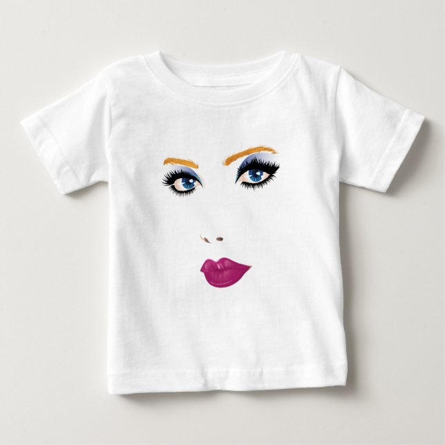 Beauty Kvinnan ansikte 2 T-shirt (Framsida)