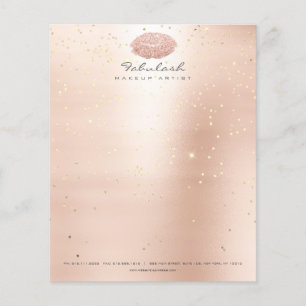 Beauty Läppar Kiss Makeup Artist Confetti Ro Flygblad