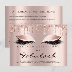 Beauty Lash Extension Aftercare Instruction Spark Inbjudningar