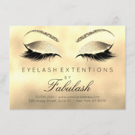 Beauty Lash Extension Salon Aftercare Guld Glass
