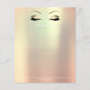 Beauty Lash Makeup Stylist Eyebrows Guld Ro 1 Flygblad