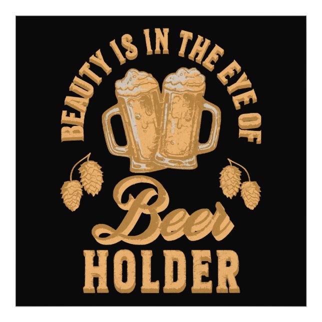 Beauty ligger i Öga i öl- och djurhållaren Fototryck (Framsidan)