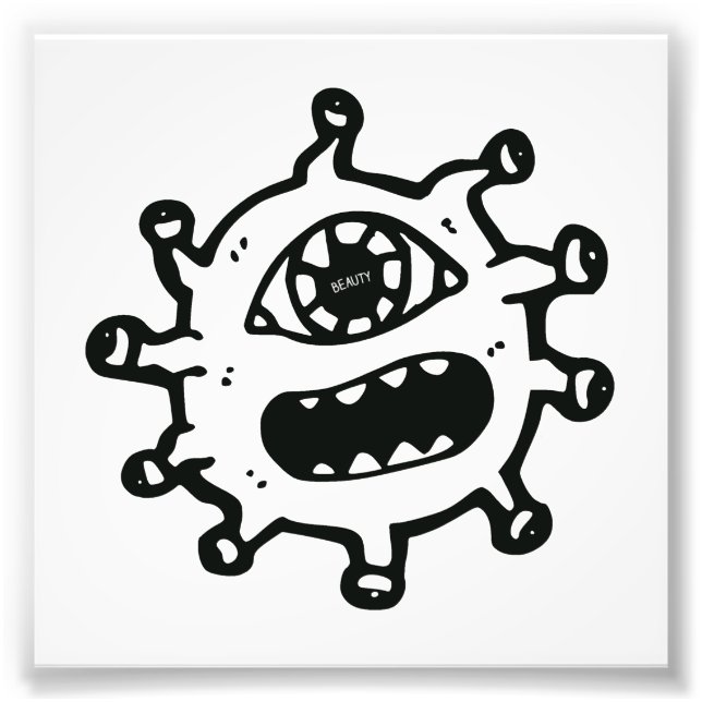 Beauty ligger Öga i Beholder Fototryck (Framsidan)