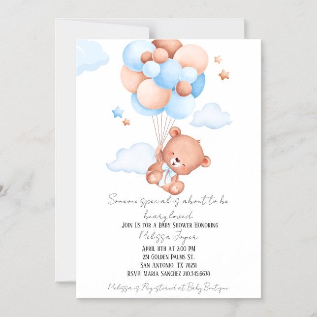 Beauty Loved Baby Shower Invitation  Magnetisk Inbjudningskort (Framsida)