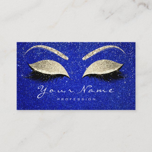 Beauty Loyalty Card 10 Lash Guld Confetti Krona Lojalitetskort (Framsida)