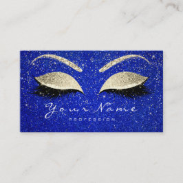 Beauty Loyalty Card 10 Makeup Lash Guld Blue Lojalitetskort