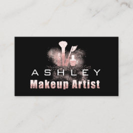 Beauty Makeup Artist Appointation Card Grått Rosa Visitkort