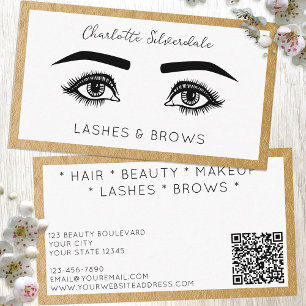 Beauty Makeup Artist Eyelash QR-kod Visitkort