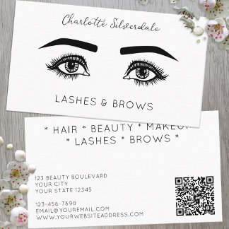 Beauty Makeup Artist Eyelash QR-kod Visitkort
