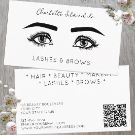 Beauty Makeup Artist Eyelash QR-kod Visitkort