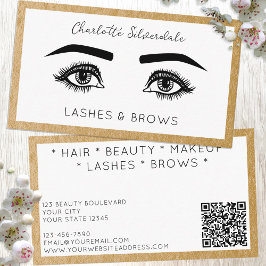 Beauty Makeup Artist Eyelash QR-kod Visitkort