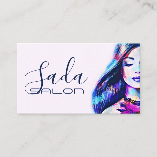 Beauty Makeup Artist Hair Salon Visitkort (Framsida)