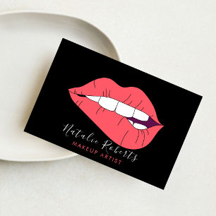 Beauty Makeup Artist Mode Lip Kiss Visitkort