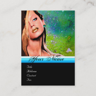 BEAUTY MAKEUP ARTIST monogram blue sapphire Visitkort