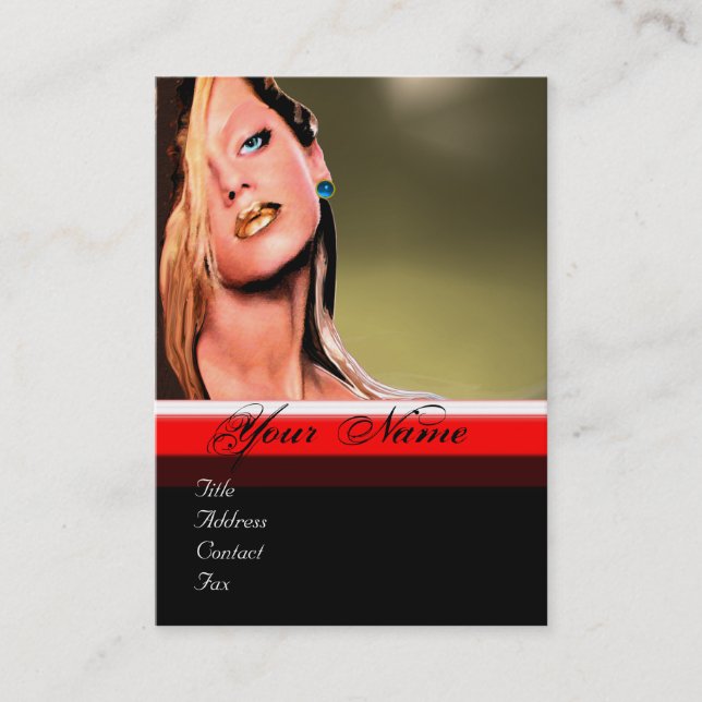 BEAUTY MAKEUP ARTIST monogram grått blue sapphire Visitkort (Framsida)