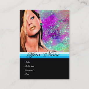 BEAUTY MAKEUP ARTIST monogram rosa blue sapphire Visitkort