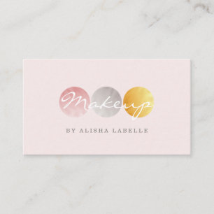 Beauty Makeup Artist Palette Rosa / Silver / Guld Visitkort