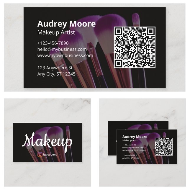 Beauty Makeup Artist Visitkort (Beauty Makeup Artist Business Card
)