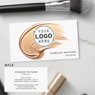 Beauty Makeup Salon your Logotyp Liquid Makeup Visitkort
