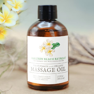 Beauty massage product plumeria frangipani spritflaskor etikett