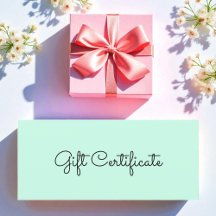 Beauty Mint Grönt Business Gift Certificate