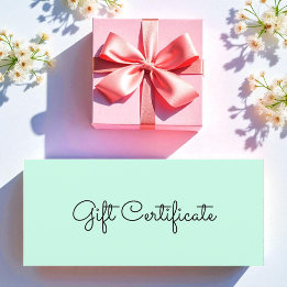 Beauty Mint Grönt Business Gift Certificate