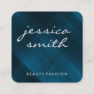 Beauty Mode Blue Fabric Simple Fyrkantigt Visitkort