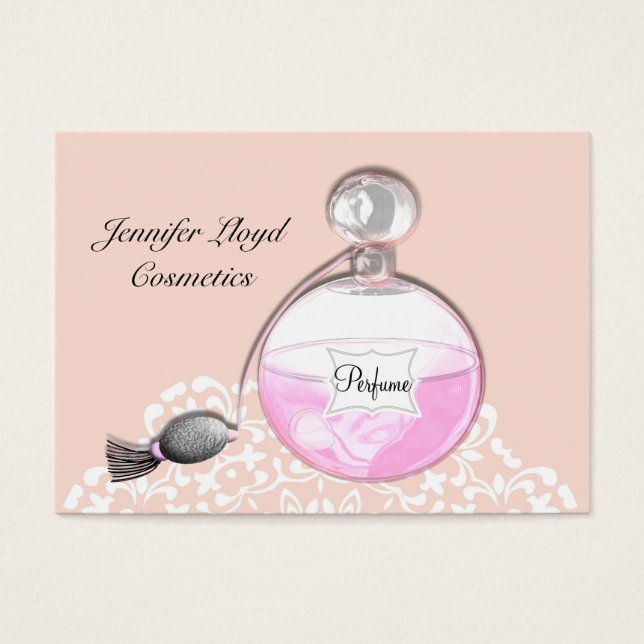 Beauty Mode Cosmetics Parfym Atomizer Flaska Visitkort (Framsidan)