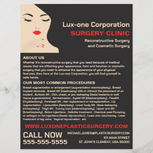 Beauty Model, Plastic Surgeon, Plastic Surgery Reklamblad