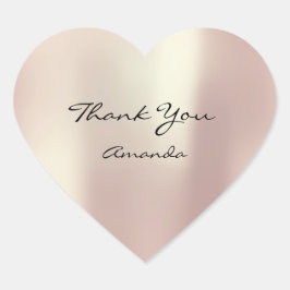 Beauty Namn Möhippa Heart Tack Pearl Ro Hjärtformat Klistermärke
