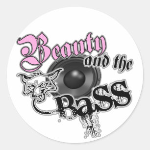 Beauty och BASS Trance Electro techno Rave DJ Runt Klistermärke