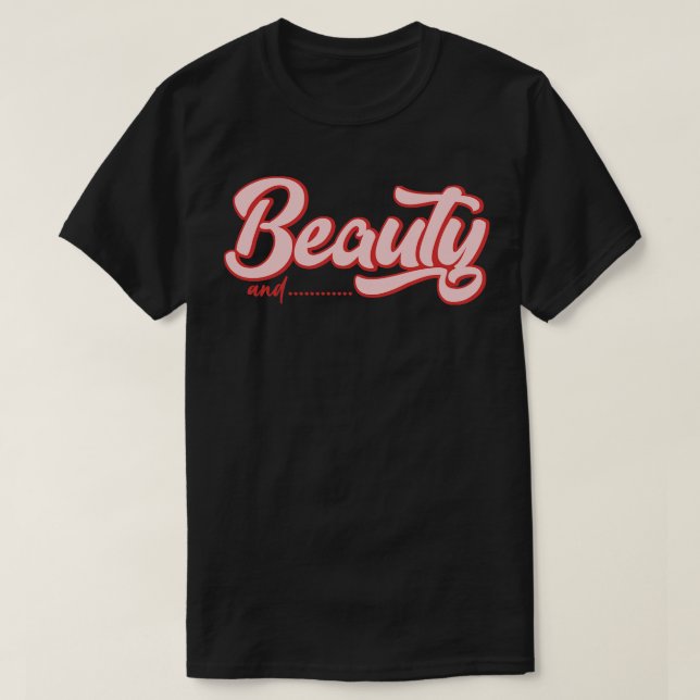 Beauty och Beard T Shirt (Design framsida)