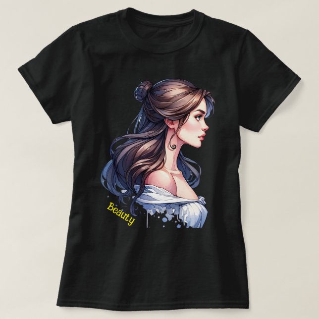 Beauty och Beast Couple T-Shirt (Design framsida)
