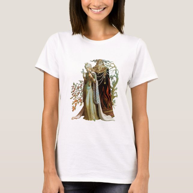 Beauty och Beast Dam T-Shirt (Framsida)