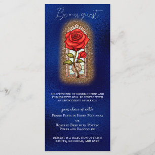 Beauty och Beast Fairytale Ro på Blue Meny
