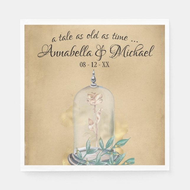 Beauty och Beast Fairytale Ro Pappersservett (Framsidan)