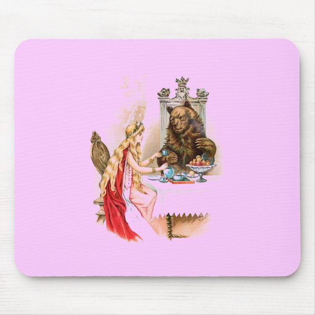 Beauty och Beast Mouse Pad Musmatta (Framsidan)
