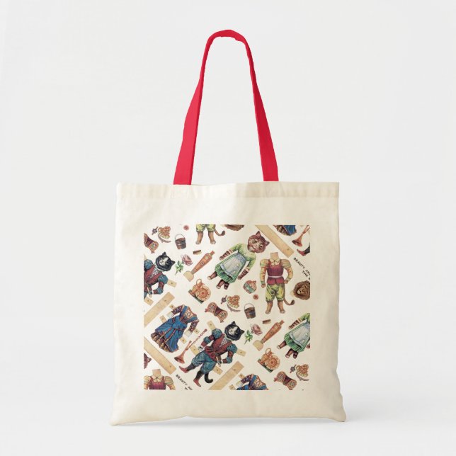 Beauty och Beast, Papper Doll, Louis Wain Tygkasse (Framsidan)