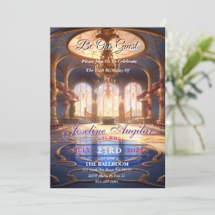 Beauty och Beast Sweet 16-inbjudningar Inbjudningar