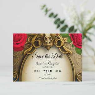 Beauty och Beast Sweet 16 Spara datum Datumet