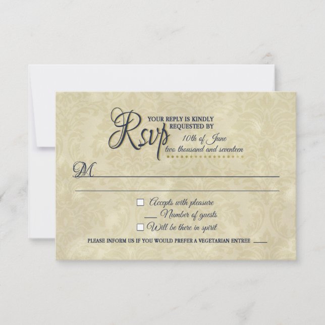 Beauty och Beast Tema bröllop OSA Card Kort (Framsida)