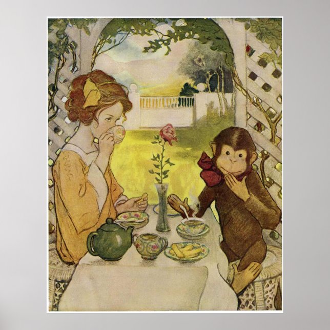 Beauty och Beasten av Jessie Willcox Smith Poster (Framsidan)
