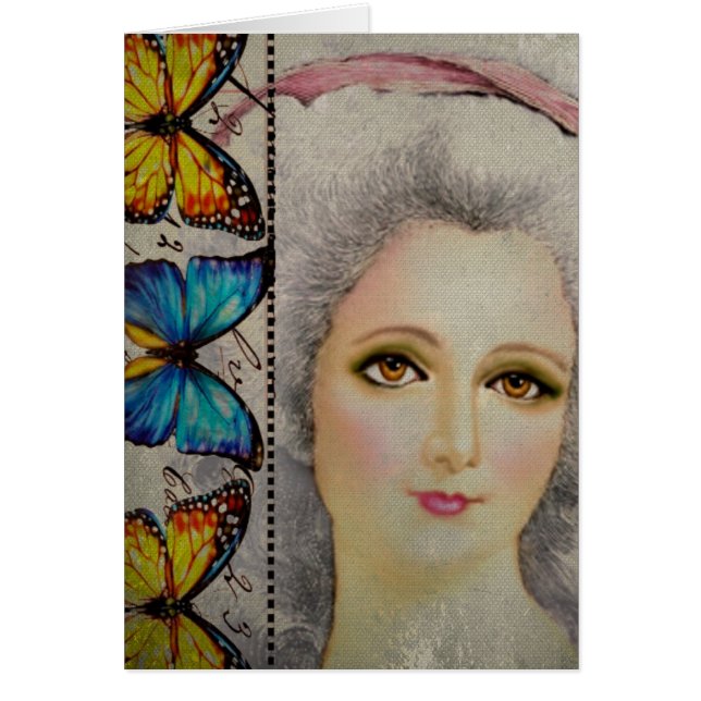 Beauty och Butterflies Hälsningskort (Framsidan)
