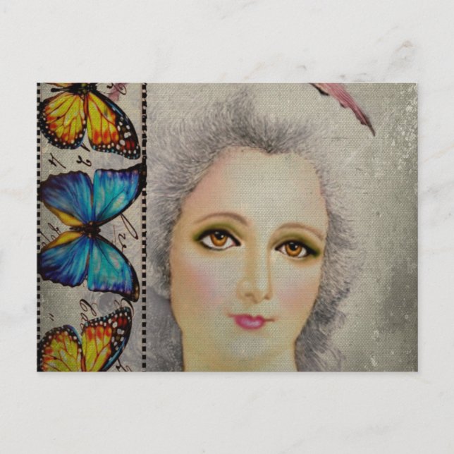 Beauty och Butterflies Vykort (Framsida)