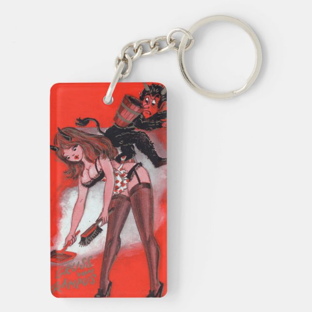 Beauty och Krampus Vintage Julafton Julen (Baksidan)