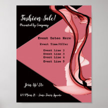 Beauty och Mode Event Marknadsföring Poster