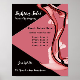 Beauty och Mode Event Marknadsföring Poster